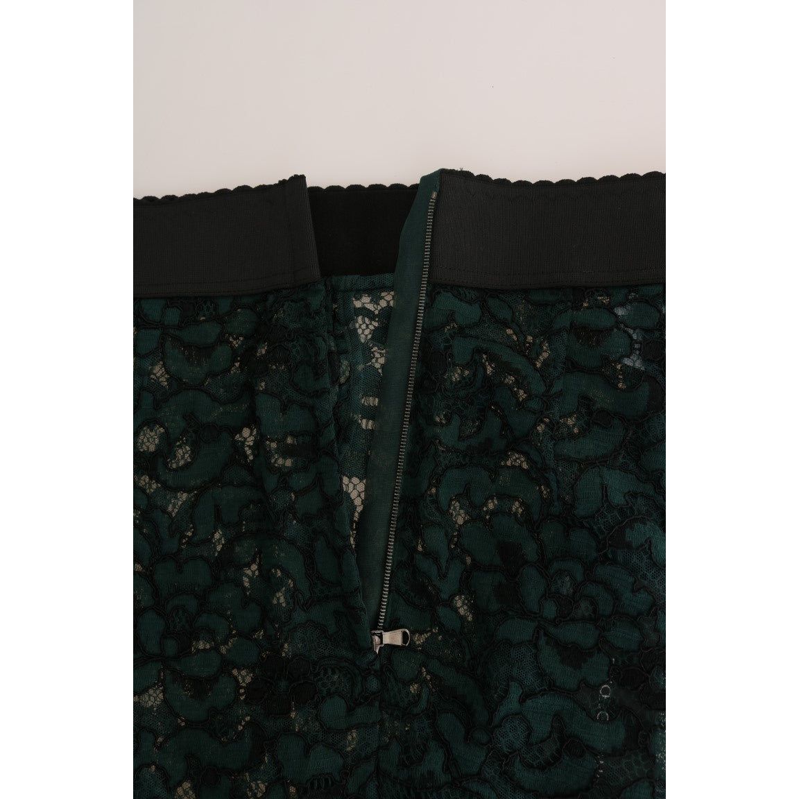 Dolce & Gabbana High Waist Floral Lace Slim Trousers green-floral-lace-leggings-pants