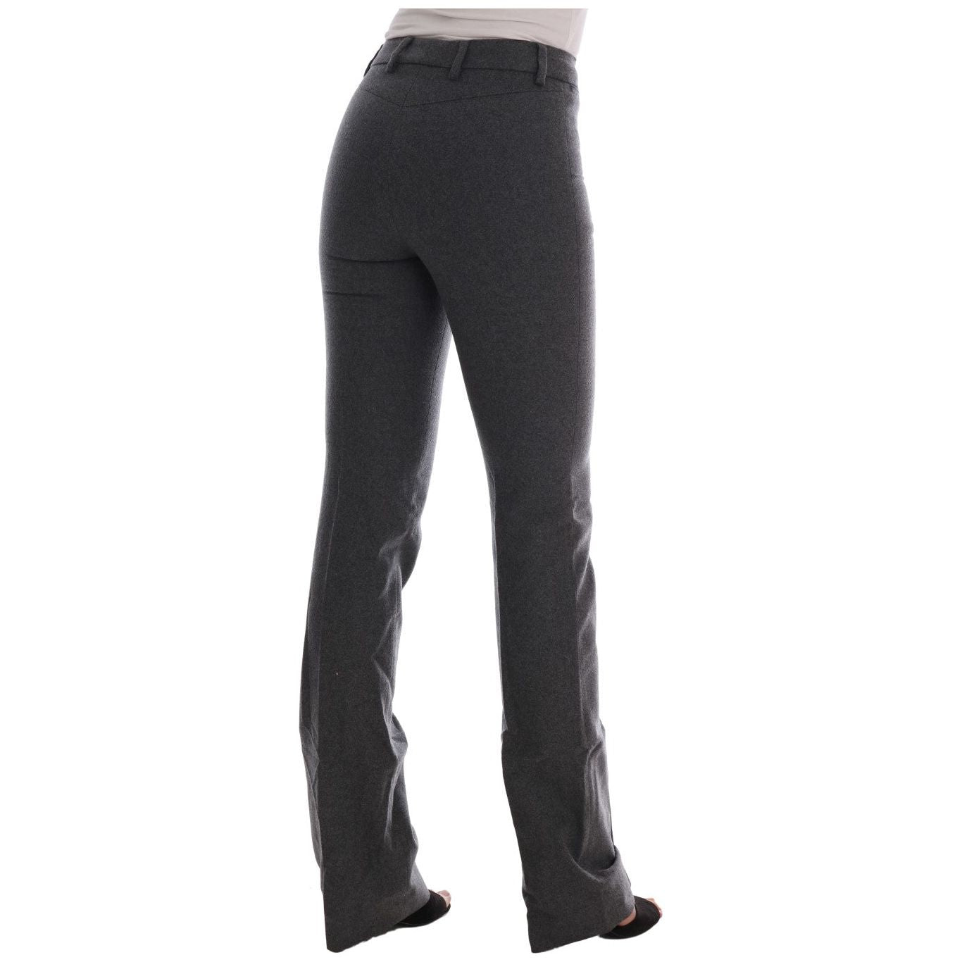 Ermanno Scervino Chic Gray Formal Pants - Elegance Refined gray-wool-stretch-slim-pants