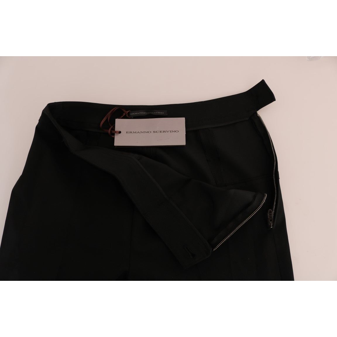 Ermanno Scervino Sleek Black Stirrup Leggings black-stretch-leggings-pants Jeans & Pants 495914-black-stretch-leggings-pants-3.jpg