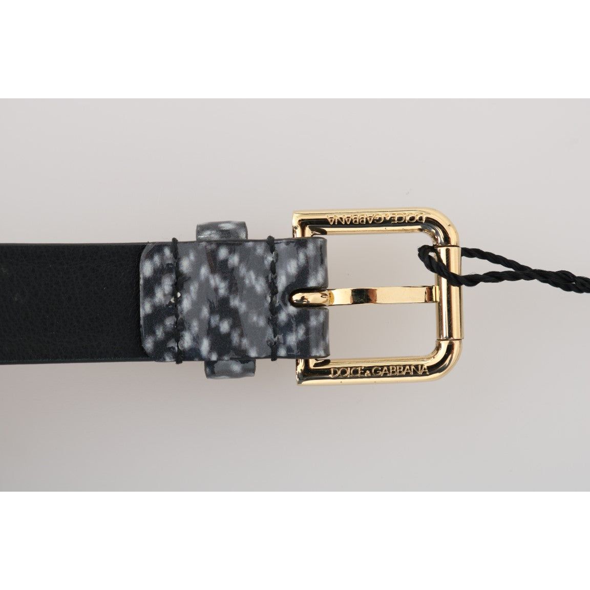 Dolce & Gabbana Elegant Chevron Leather Waist Belt Belt black-white-chevron-pattern-leather-belt 496158-black-white-chevron-pattern-leather-belt-4.jpg