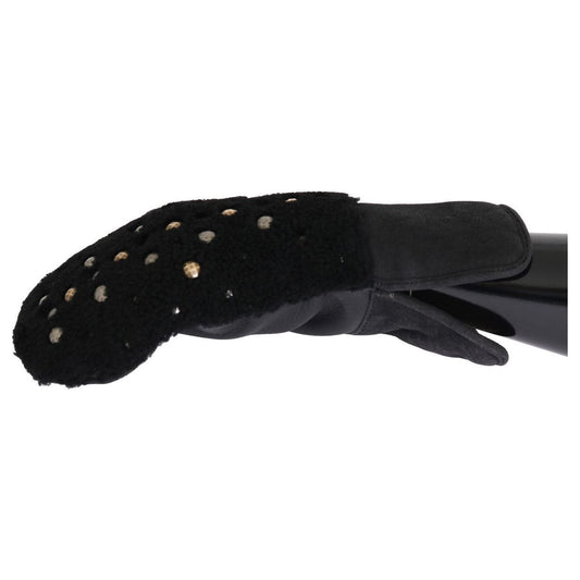 Dolce & Gabbana Studded Black Leather Gentleman's Gloves black-leather-shearling-studded-gloves 496950-black-leather-shearling-studded-gloves-1.jpg