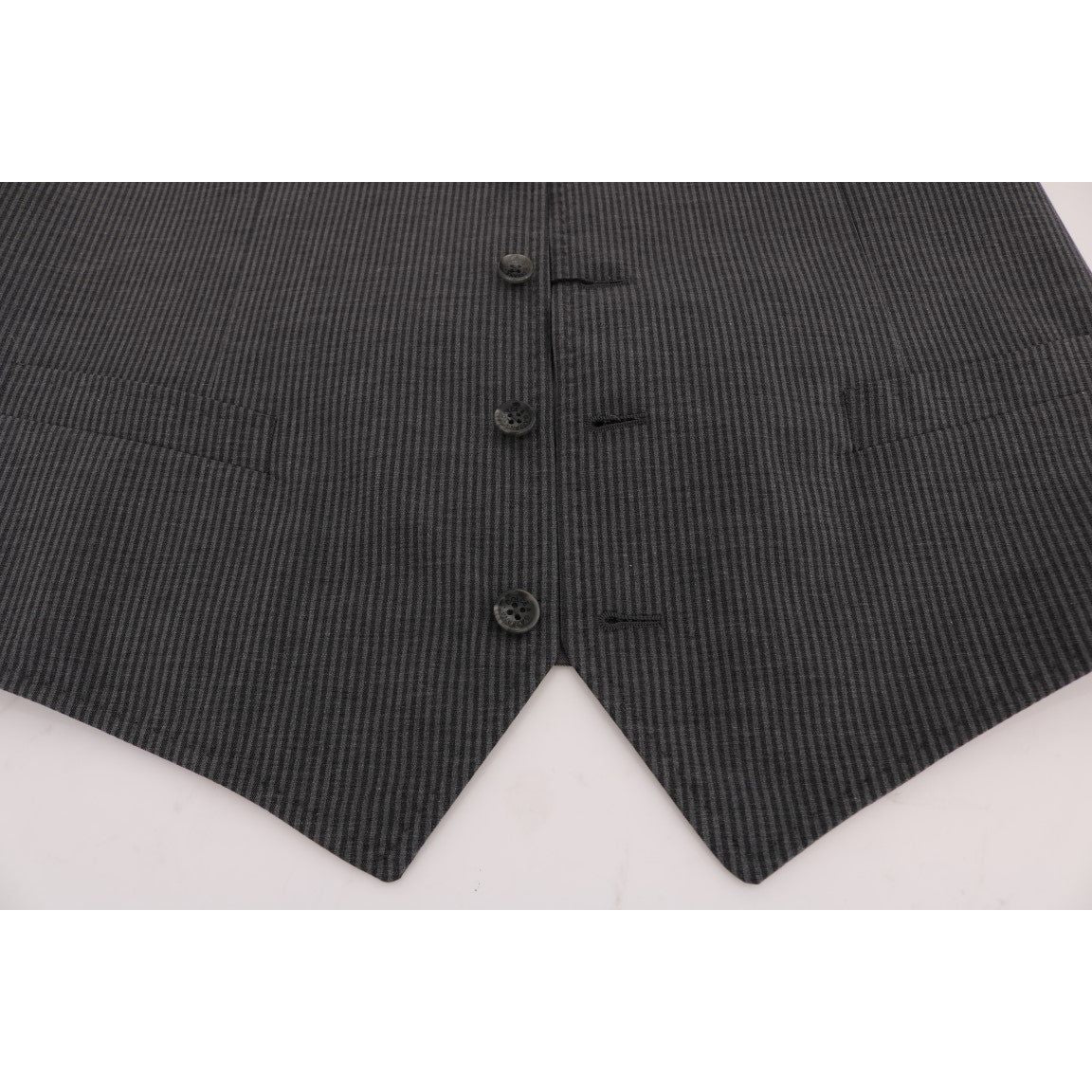 Dolce & Gabbana Elegant Gray Waistcoat Vest gray-staff-cotton-rayon-vest-1 498533-gray-staff-cotton-rayon-vest-2-4.jpg
