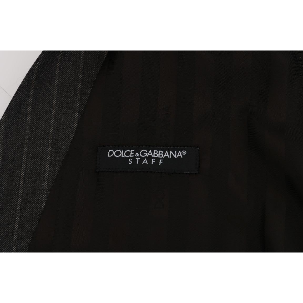 Dolce & Gabbana Elegant Striped Gray Wool Blend Waistcoat Vest gray-staff-wool-stretch-vest-1