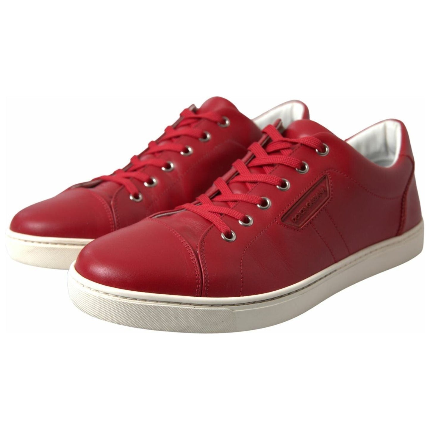 Dolce & Gabbana Elegant Red Leather Low Top Sneakers shoes-red-portofino-leather-low-top-mens-sneakers 5-scaled-ddbb5318-c63.jpg