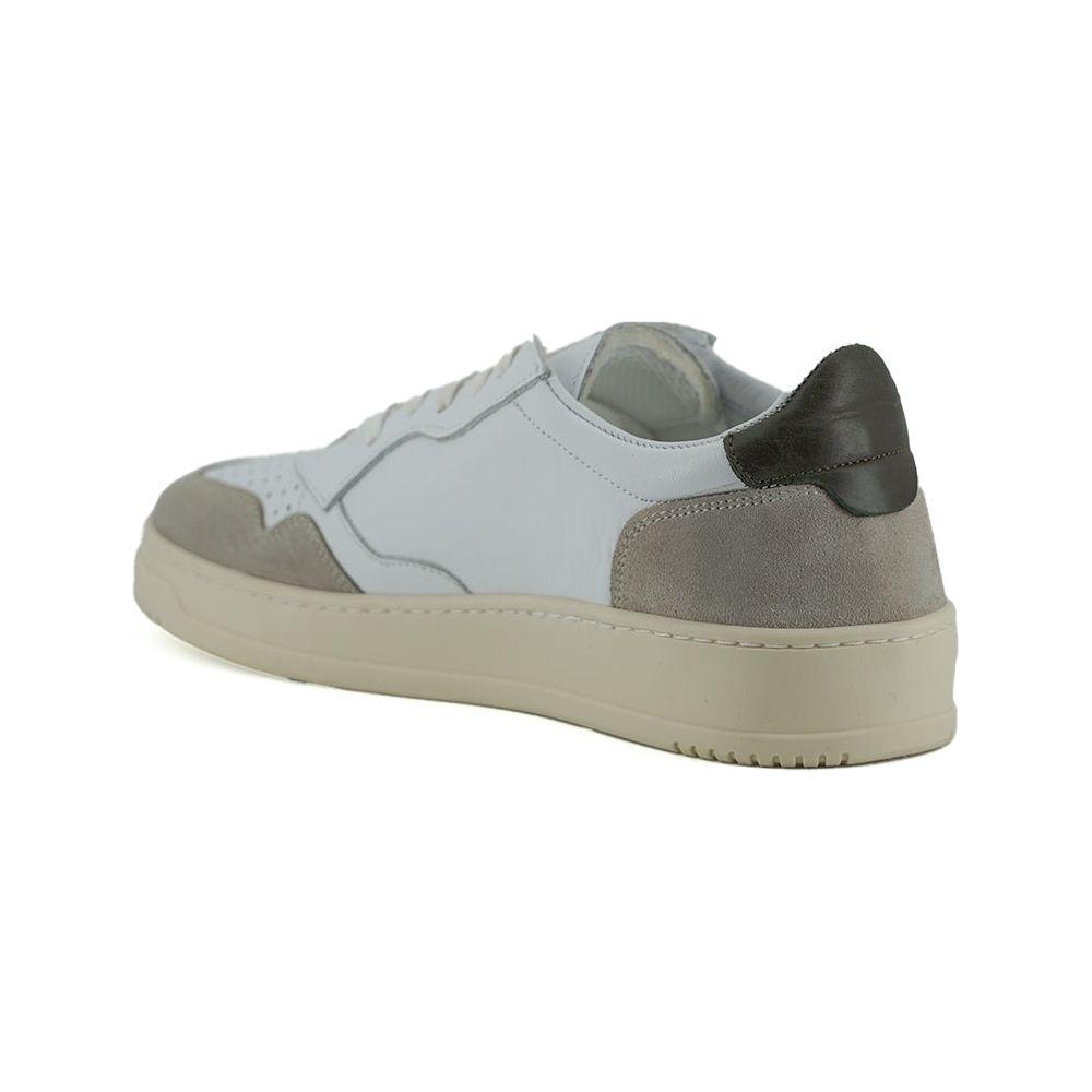 Saxone of Scotland Elegant White Leather Sneakers white-and-beige-leather-low-top-sneakers 50300_Bianco_Nappa_Verde-2-6d176a2b-e0d.jpg