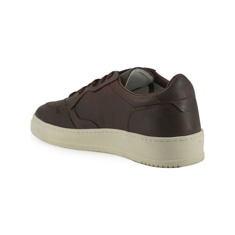 Saxone of Scotland Exclusive Leather Fabric Sneakers in Brown brown-leather-low-top-sneakers 50300_Sokrates_Tdm-2-7cf83025-00e.jpg