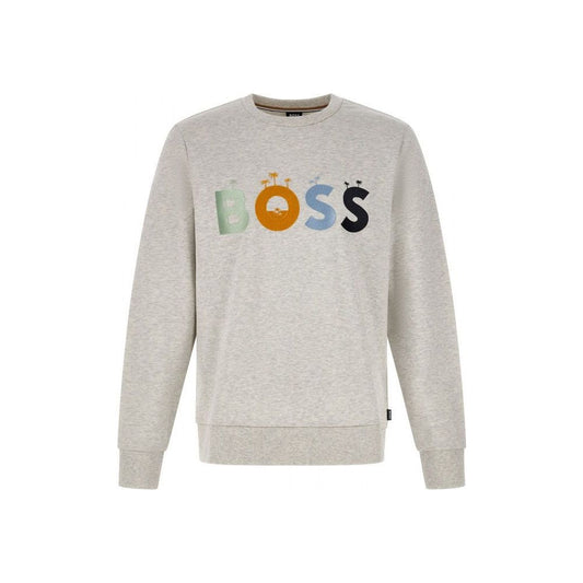 Hugo BossElegant Grey Round Neck Cotton SweatshirtMcRichard Designer Brands£169.00
