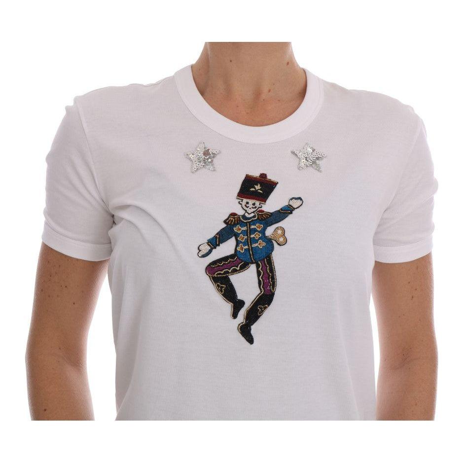 Dolce & Gabbana Sequined Fairy Tale Cotton T-Shirt white-cotton-fairy-tale-t-shirt