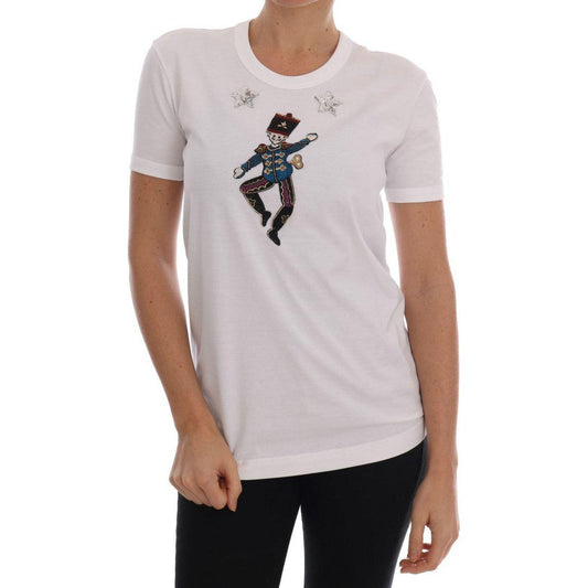 Dolce & Gabbana Sequined Fairy Tale Cotton T-Shirt white-cotton-fairy-tale-t-shirt