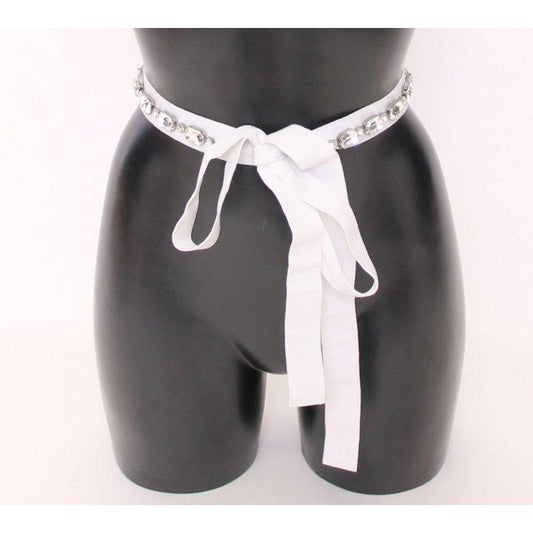 Dolce & Gabbana Elegant Crystal-Embellished Waist Belt white-crystal-stones-waist-belt Belt 517933-white-crystal-stones-waist-belt-2.jpg