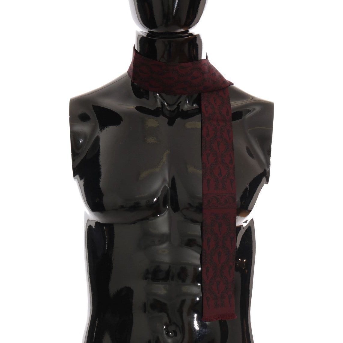 Dolce & Gabbana Silk Bordeaux Crown Chili Print Mens Scarf bordeaux-silk-crown-chili-scarf Silk Scarves 517984-bordeaux-silk-crown-chili-scarf-1.jpg