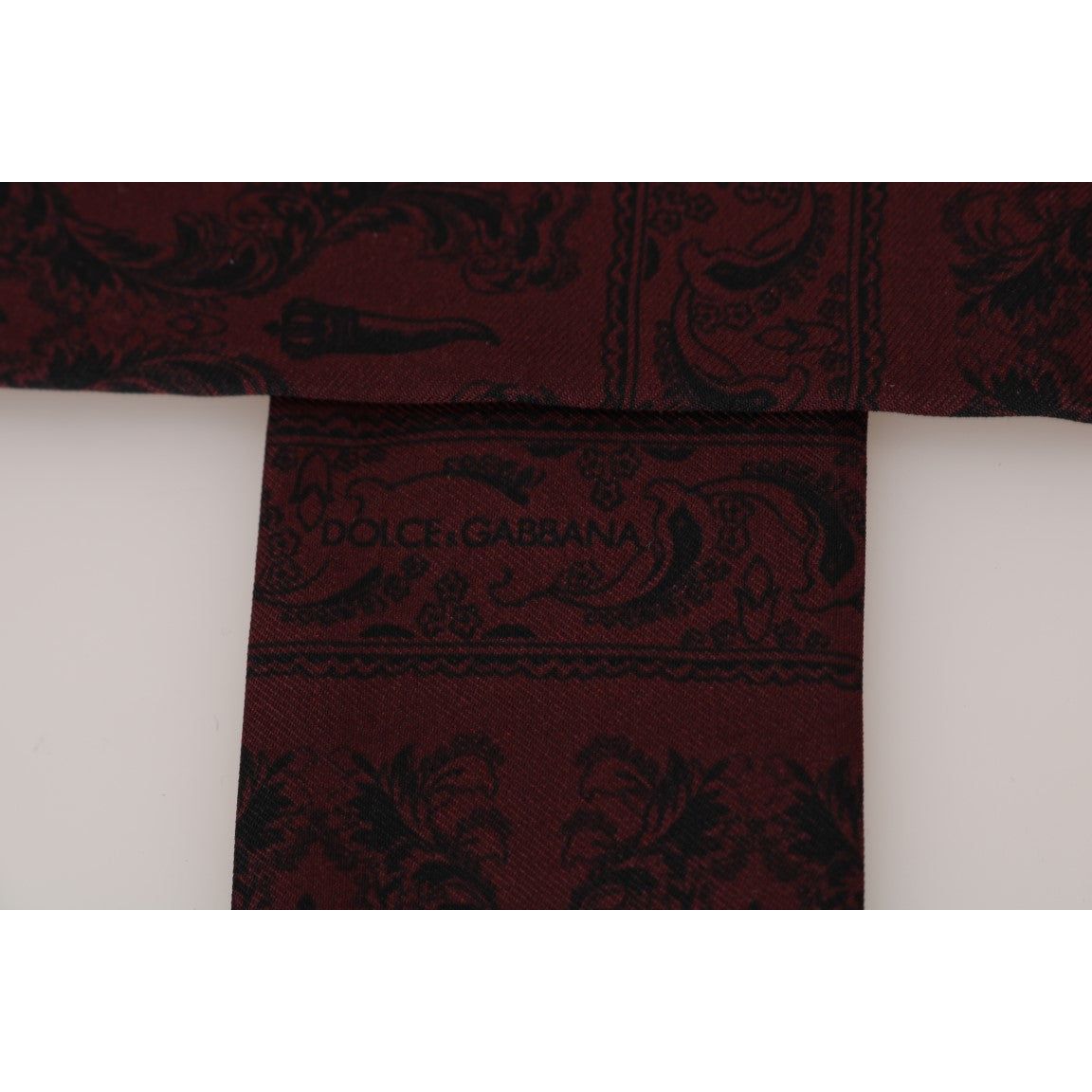 Dolce & Gabbana Silk Bordeaux Crown Chili Print Mens Scarf bordeaux-silk-crown-chili-scarf Silk Scarves 517984-bordeaux-silk-crown-chili-scarf-3.jpg