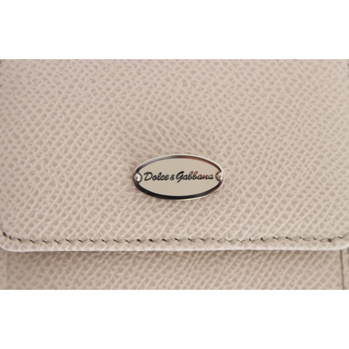 Dolce & Gabbana Sleek White Leather Condom Case Wallet white-dauphine-leather-case-wallet Wallet 518018-white-dauphine-leather-case-wallet-3.jpg