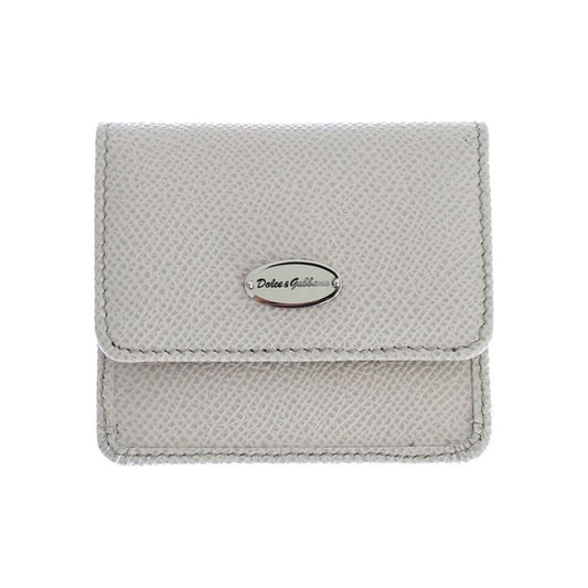 Dolce & Gabbana Sleek White Leather Condom Case Wallet white-dauphine-leather-case-wallet Wallet 518018-white-dauphine-leather-case-wallet.jpg