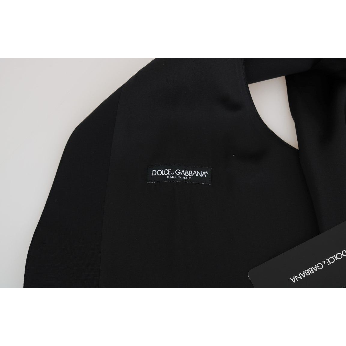 Dolce & Gabbana Elegant Slim Fit Formal Vest in Black black-wool-silk-vest 520324-black-wool-silk-vest-5.jpg