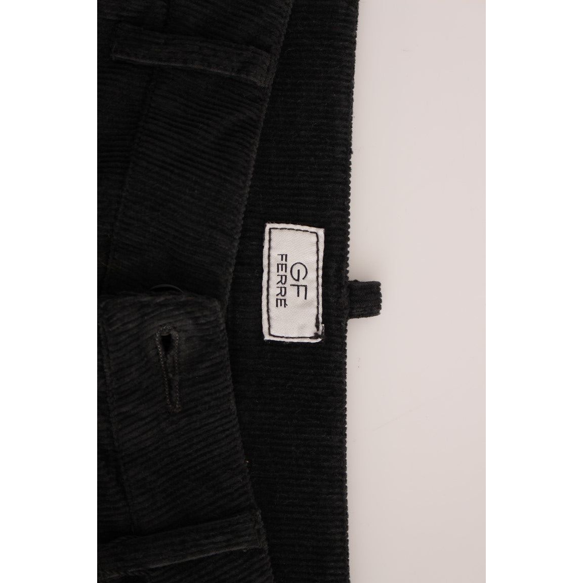 GF Ferre Elegant Black Cotton Corduroy Pants black-corduroy-cotton-straight-fit-pants Jeans & Pants 53278-black-corduroy-cotton-straight-fit-pants-6.jpg