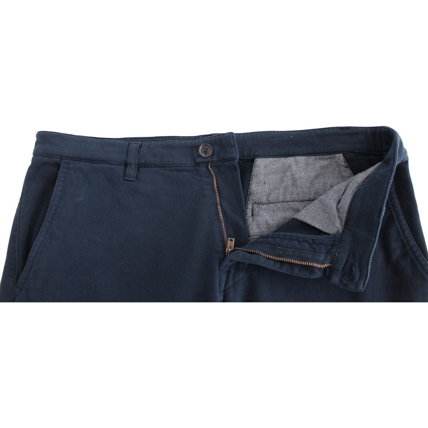GF Ferre Elegant Blue Cotton Stretch Chinos blue-stretch-straight-fit-pants-chinos 53409-blue-stretch-straight-fit-pants-chinos-2.jpg