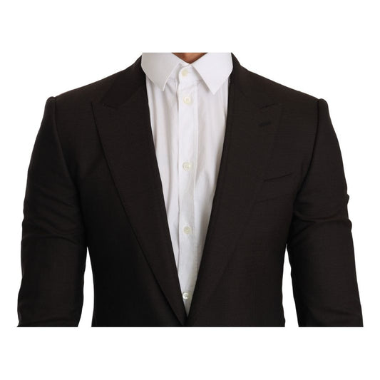 Dolce & Gabbana Sleek Slim Brown Virgin Wool Blazer Jacket brown-wool-sicilia-jacket-coat-blazer 541158-brown-wool-sicilia-jacket-coat-blazer-1.jpg