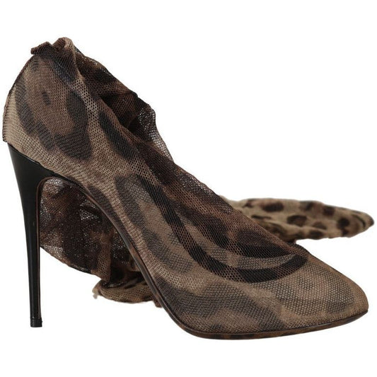 Dolce & GabbanaElegant Leopard Print Sock Pumps HeelsMcRichard Designer Brands£459.00