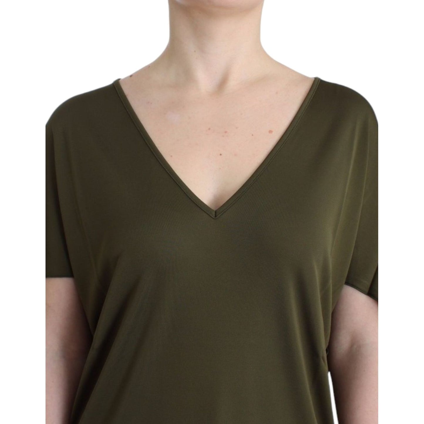 John Galliano Emerald Elegance Rayon Blouse green-shortsleeved-blouse-top