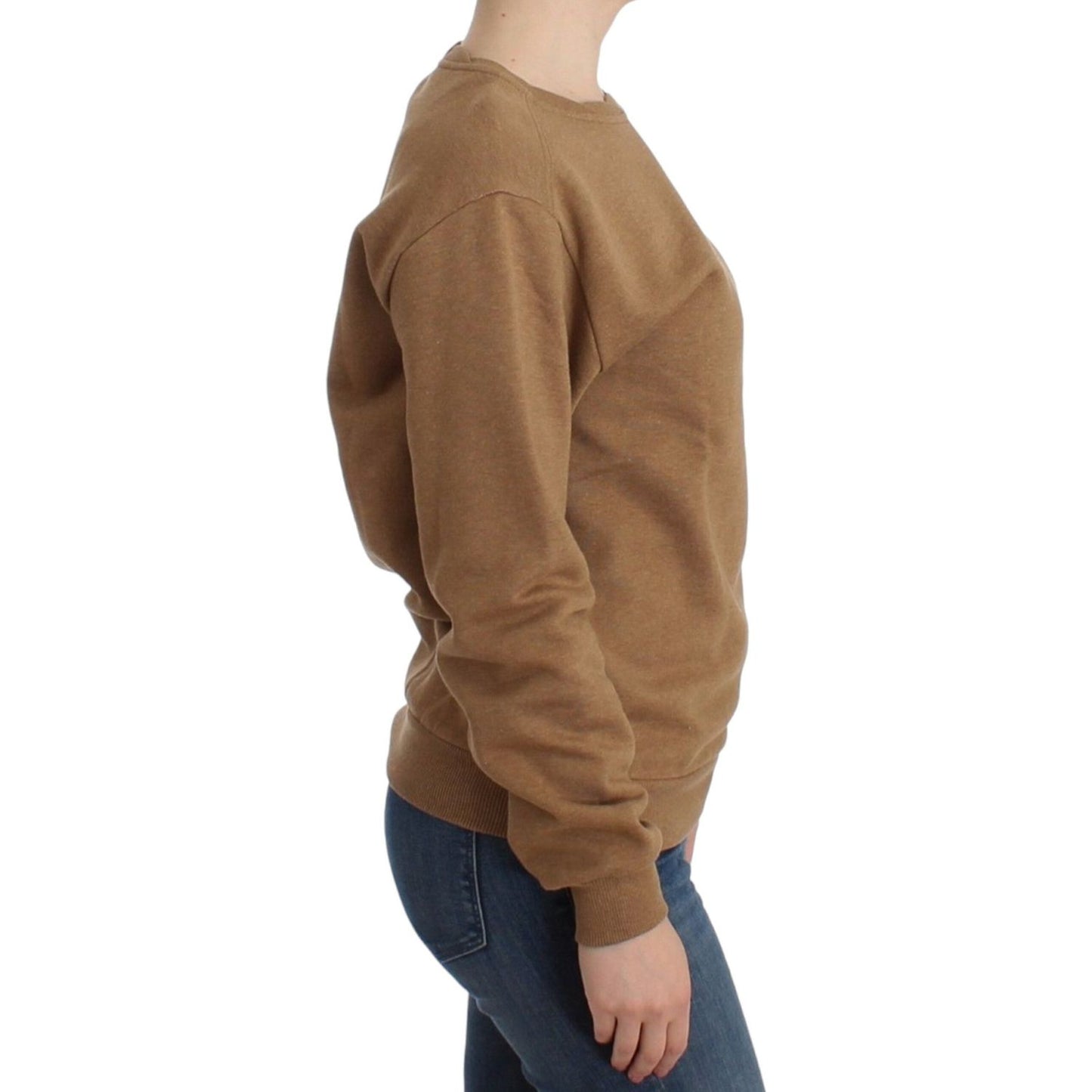 John Galliano Chic Brown Crewneck Cotton Sweater brown-crewneck-cotton-sweater 5844-brown-crewneck-cotton-sweater-3-scaled-676250be-a60.jpg