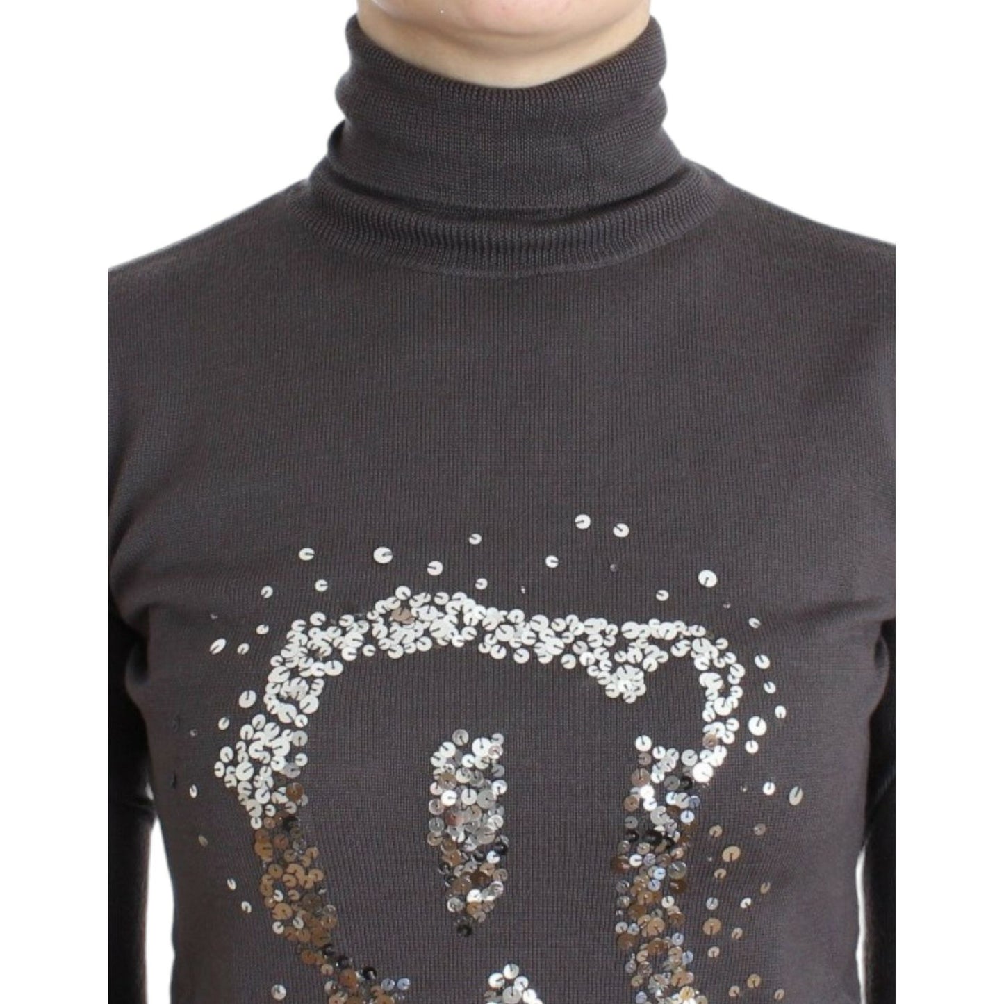 John Galliano | Brown turtleneck cotton sweater| McRichard Designer Brands 