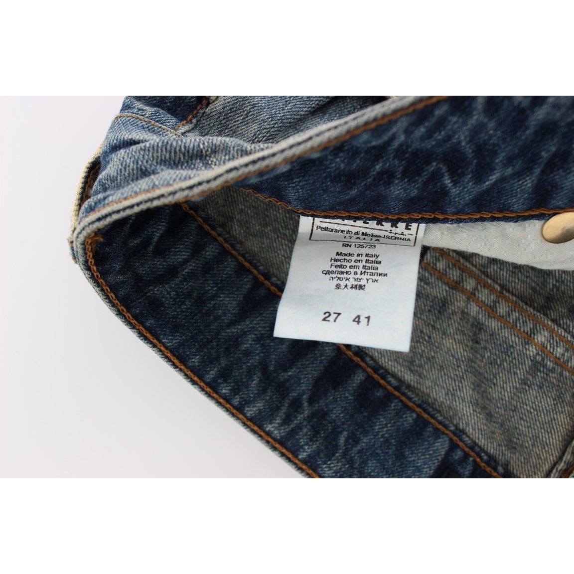 Cavalli Sleek Flair Leg Low Waist Denim blue-cotton-low-waist-jeans Jeans & Pants 60751-blue-cotton-low-waist-jeans-6.jpg