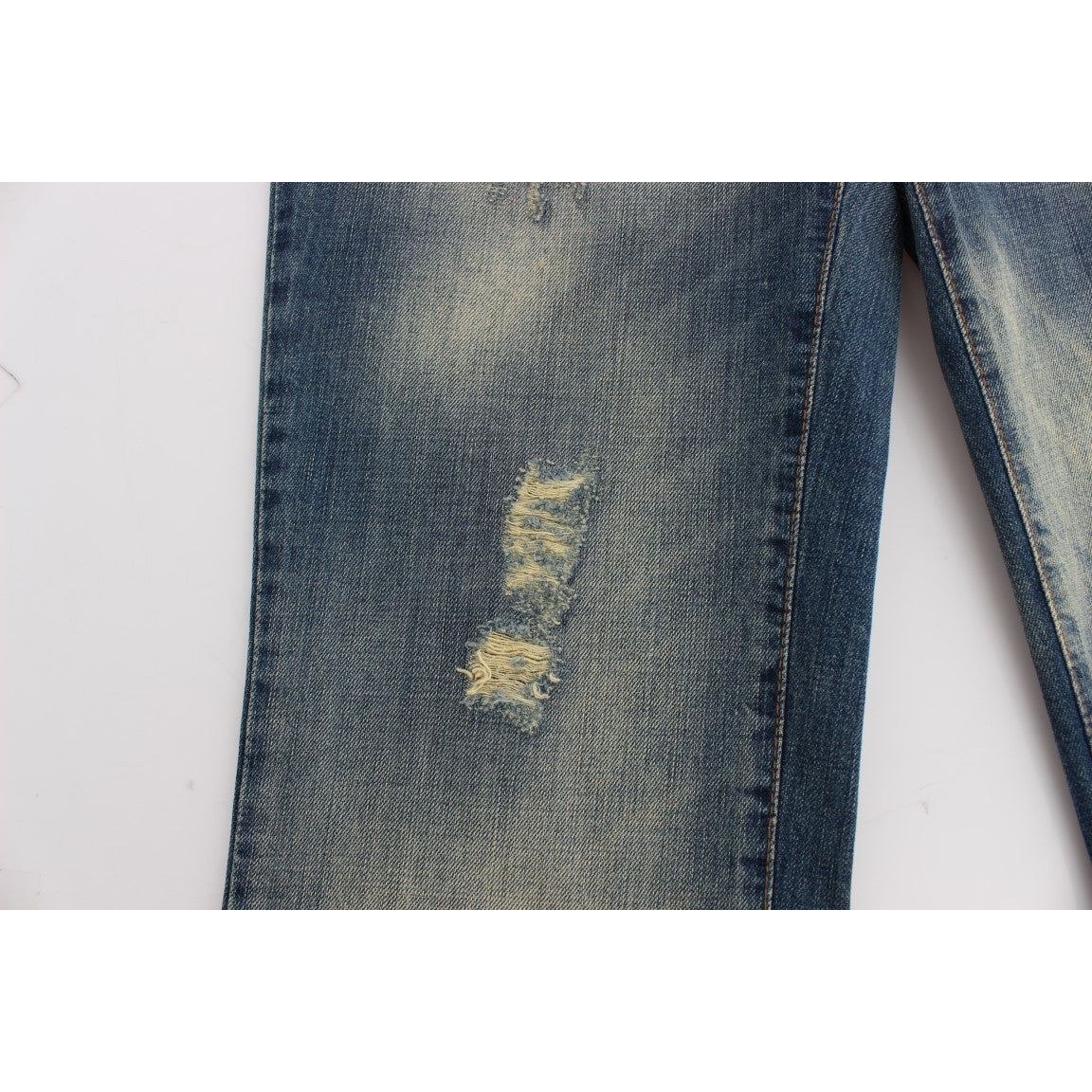 Cavalli Sleek Flair Leg Low Waist Denim blue-cotton-low-waist-jeans Jeans & Pants 60751-blue-cotton-low-waist-jeans-8.jpg