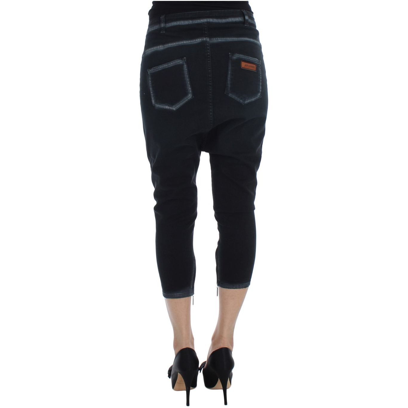 Cavalli Elevated Casual Chic Blue Denim blue-cotton-stretch-baggy-relax-jeans