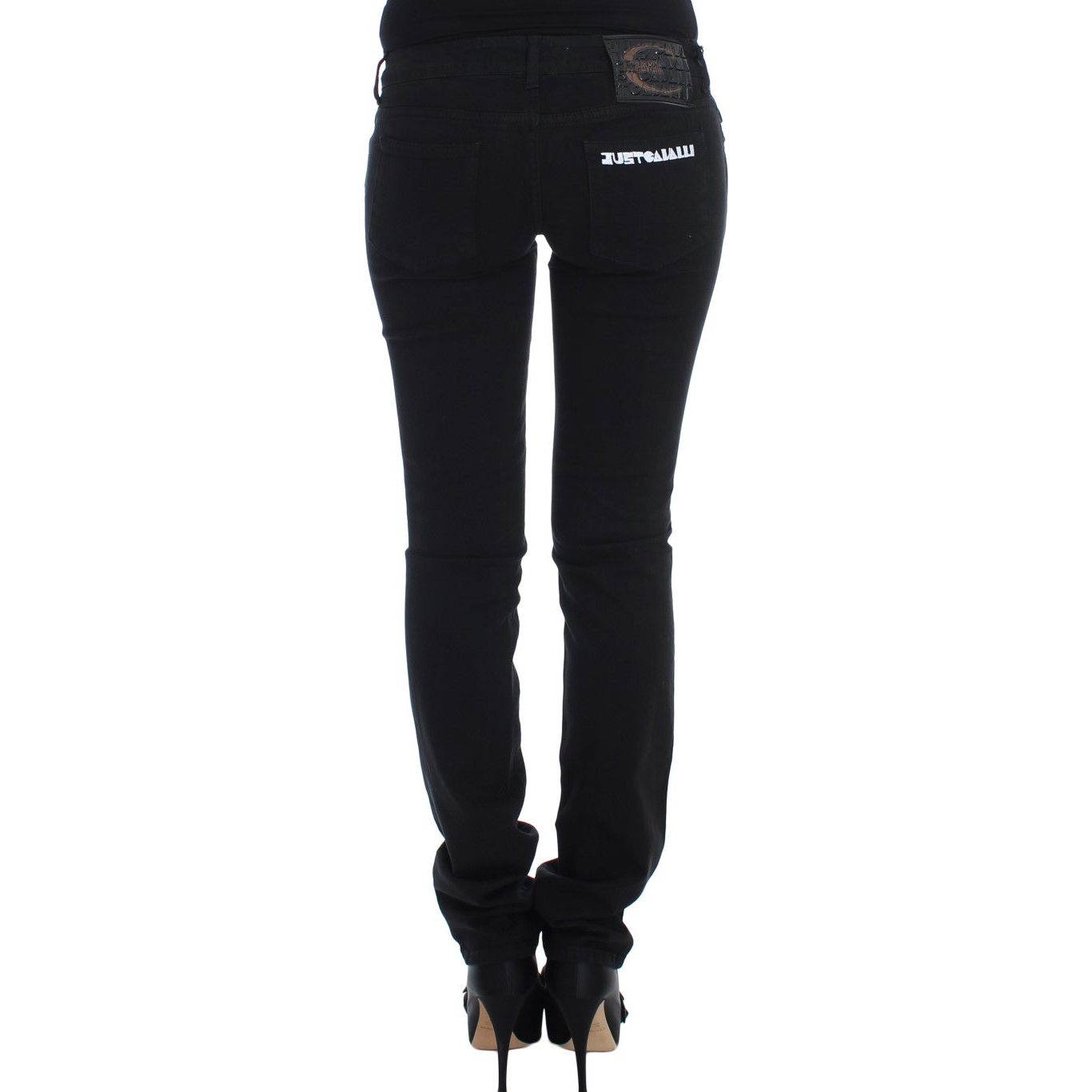 Cavalli Chic Slim Skinny Black Jeans black-cotton-stretch-slim-skinny-fit-jeans Jeans & Pants 60937-black-cotton-stretch-slim-skinny-fit-jeans-2.jpg