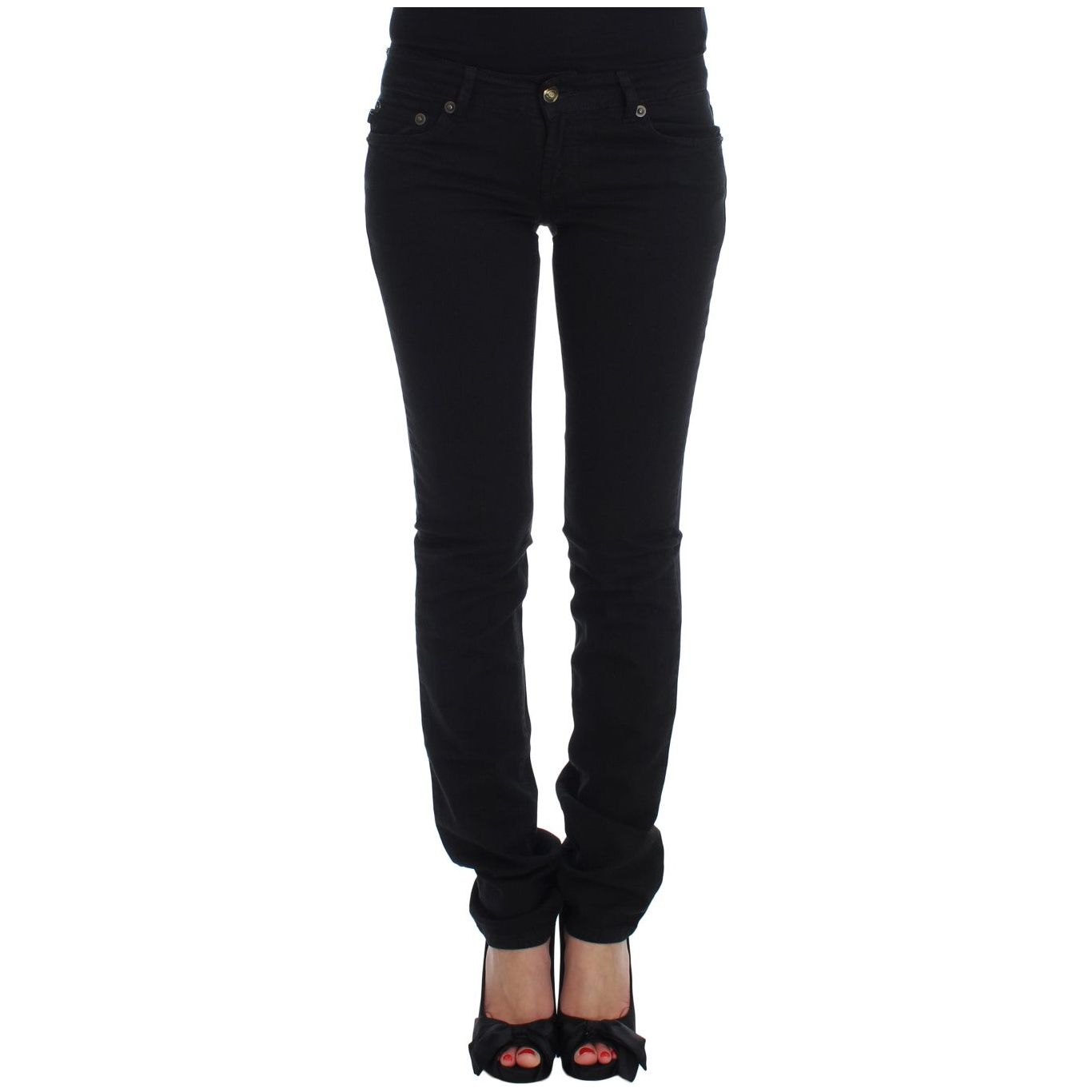 Cavalli Chic Slim Skinny Black Jeans black-cotton-stretch-slim-skinny-fit-jeans Jeans & Pants 60937-black-cotton-stretch-slim-skinny-fit-jeans.jpg