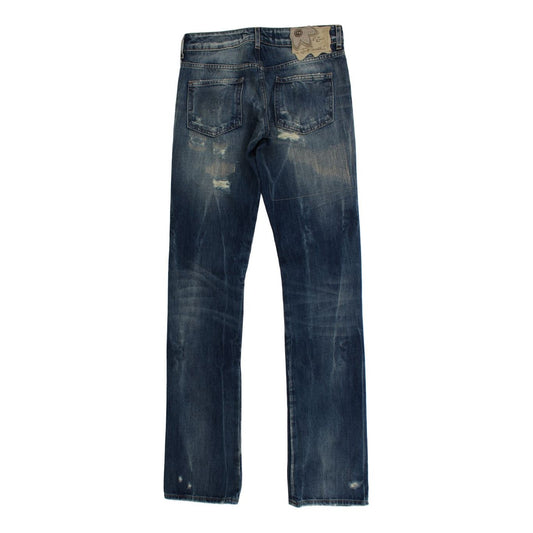 Cavalli Elegant Flare Fit Blue Denim Jeans blue-wash-torn-cotton-straight-fit-jeans 61008-blue-wash-torn-cotton-straight-fit-jeans-2-1.jpg