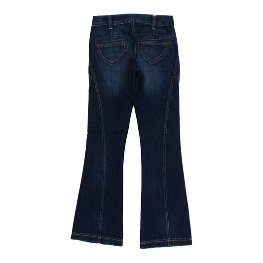 Cavalli Elegant Flare Leg Low Waist Denim blue-cotton-stretch-low-waist-jeans 61018-blue-cotton-stretch-low-waist-jeans-2-1.jpg