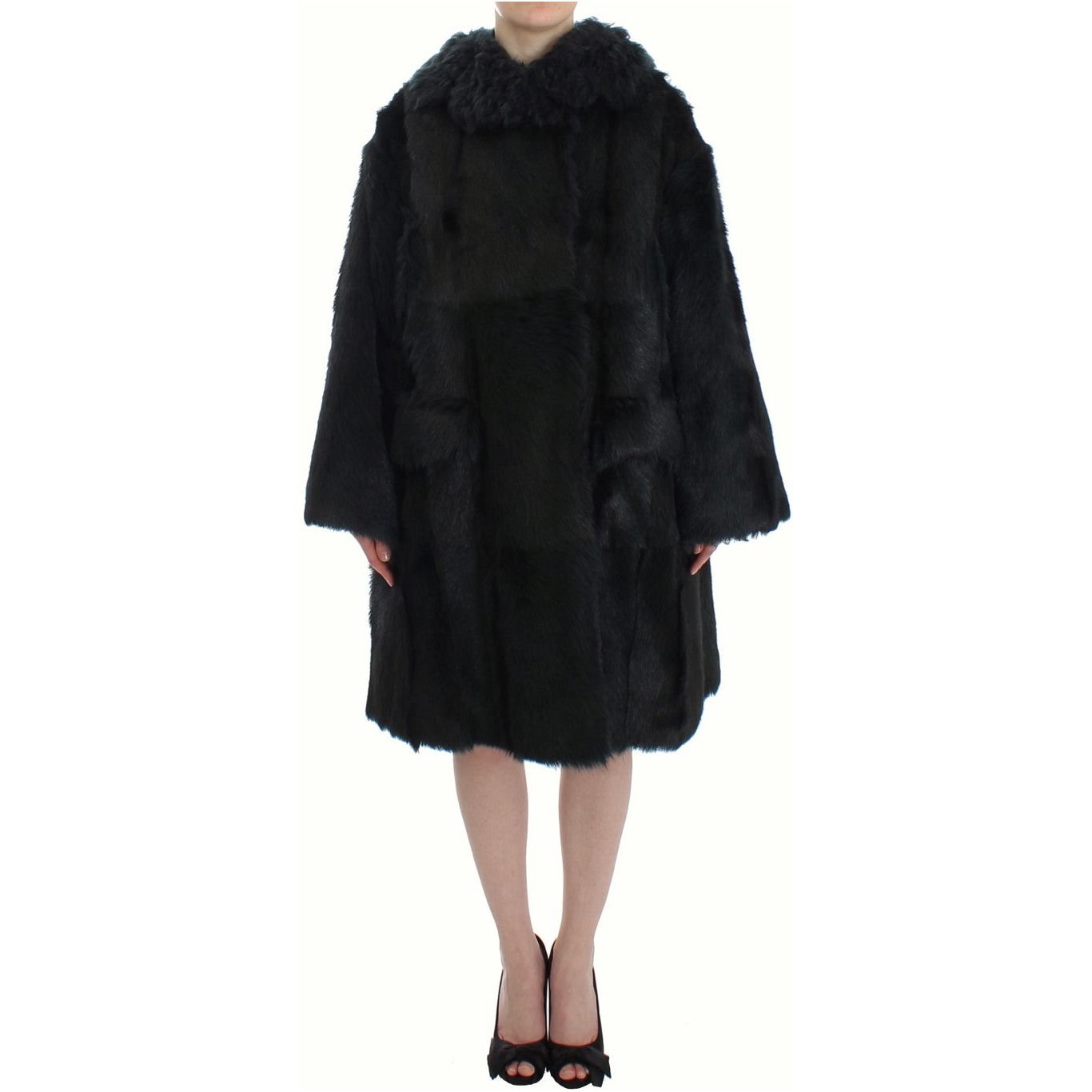 Dolce & Gabbana Exquisite Shearling Coat Jacket black-goat-fur-shearling-long-jacket-coat 62390-black-goat-fur-shearling-long-jacket-coat-1.jpg