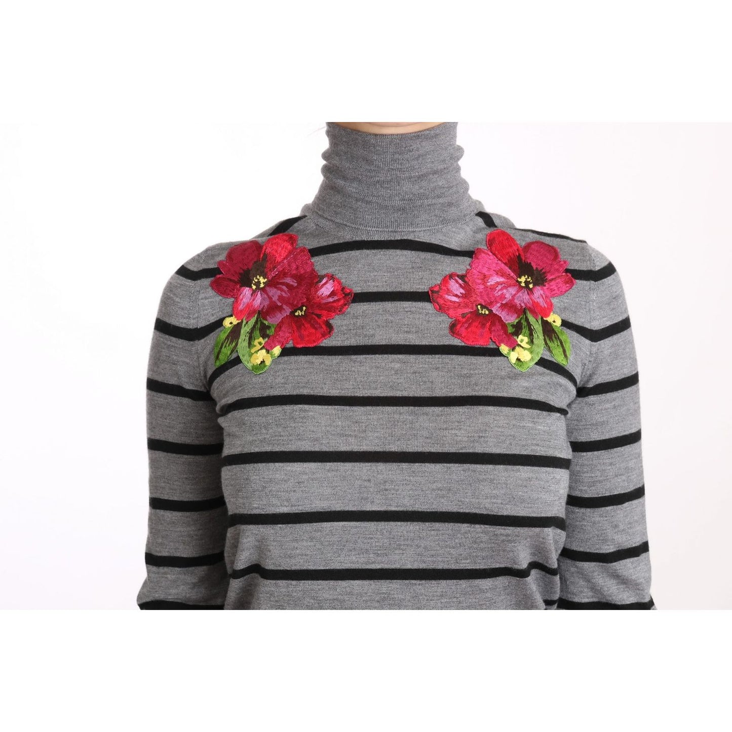 Dolce & Gabbana Elegant Embroidered Cashmere-Silk Sweater gray-cashmere-silk-turtleneck-sweater 653005-gray-cashmere-silk-turtleneck-sweater-2.jpg