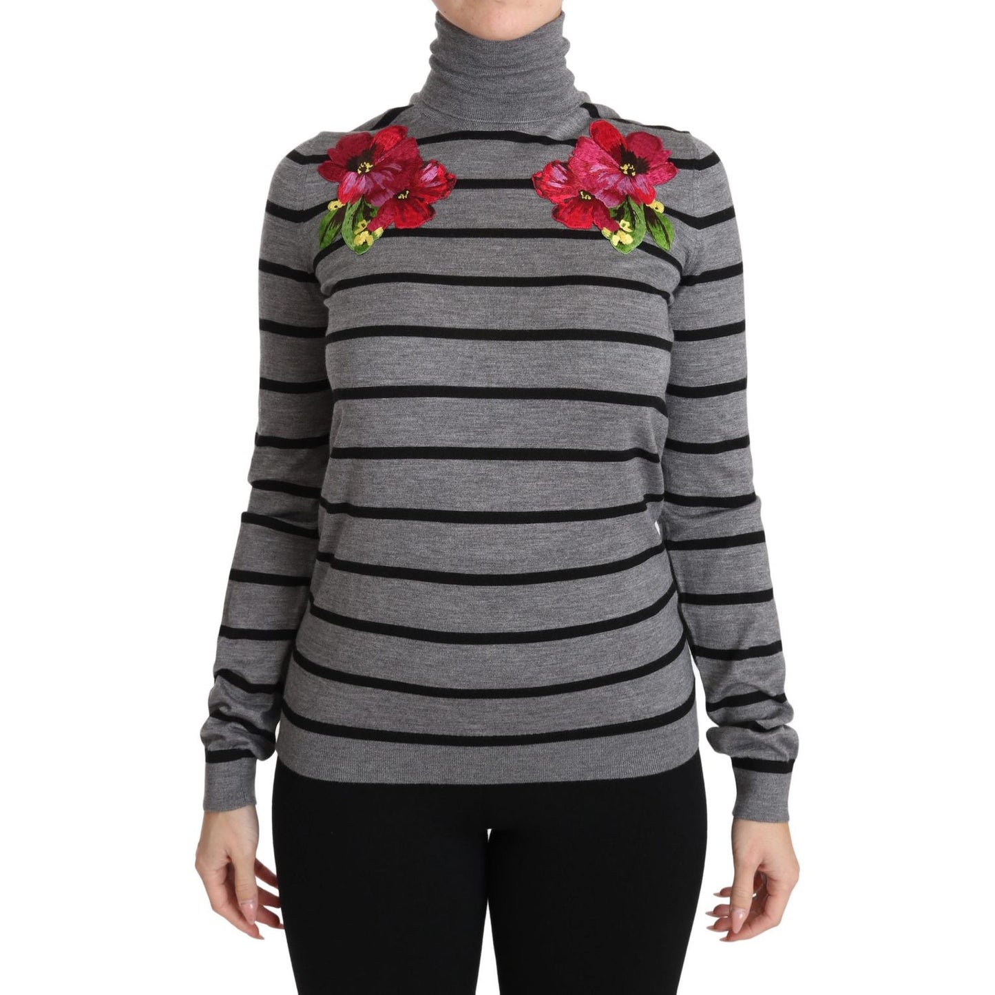 Dolce & Gabbana Elegant Embroidered Cashmere-Silk Sweater gray-cashmere-silk-turtleneck-sweater 653005-gray-cashmere-silk-turtleneck-sweater.jpg