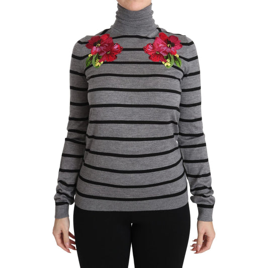 Dolce & GabbanaElegant Embroidered Cashmere-Silk SweaterMcRichard Designer Brands£529.00