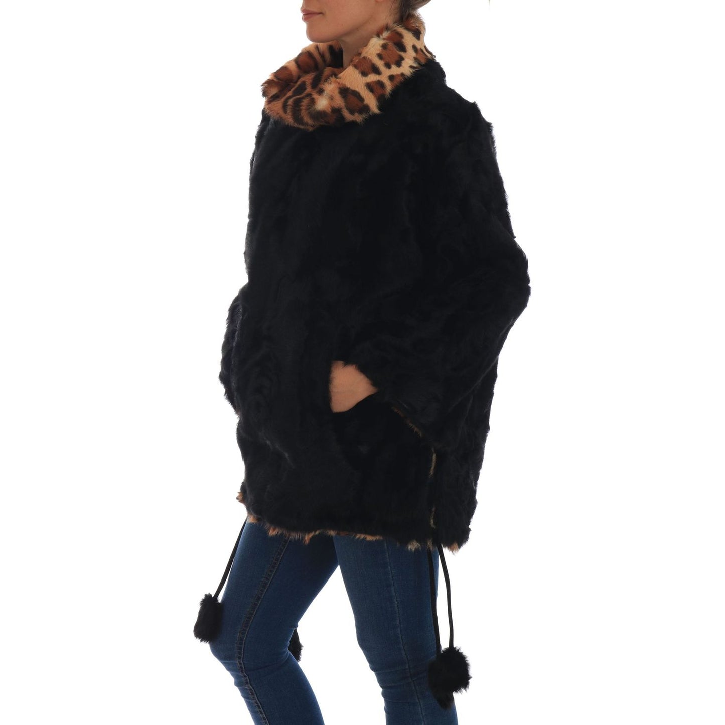 Dolce & Gabbana Elegant Black Lamb Fur Short Coat black-lamb-leopard-print-fur-coat-jacket 654682-black-lamb-leopard-print-fur-coat-jacket-2.jpg