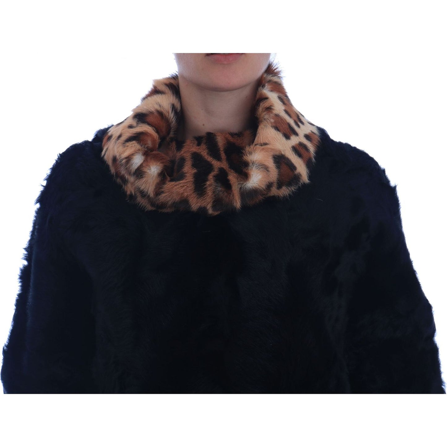Dolce & Gabbana Elegant Black Lamb Fur Short Coat black-lamb-leopard-print-fur-coat-jacket 654682-black-lamb-leopard-print-fur-coat-jacket-4.jpg