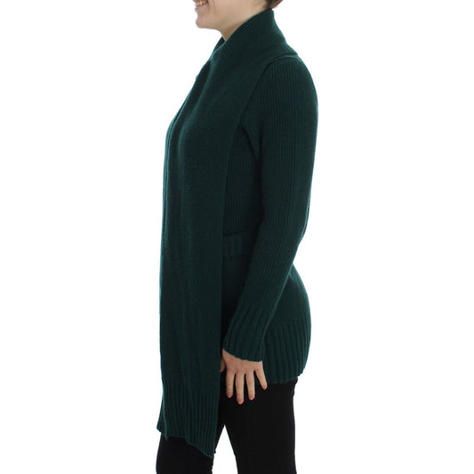 Dolce & Gabbana Elegant Green Cashmere Cardigan Sweater green-knitted-cashmere-cardigan 66290-green-knitted-cashmere-cardigan-1.jpg