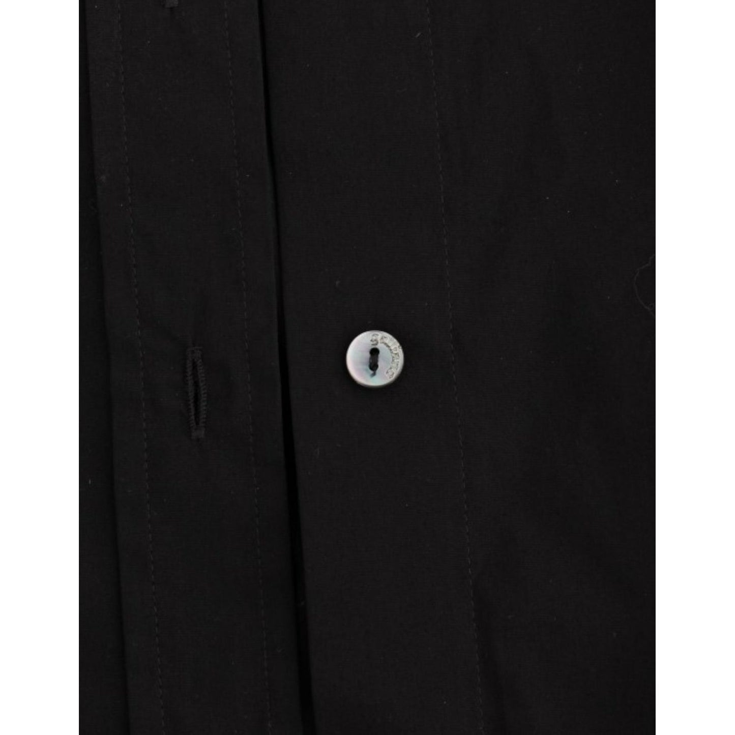 John Galliano Elegant Black Cotton Stretch Shortsleeve Blouse black-cotton-shirt-top 6699-black-cotton-shirt-top-5-scaled-e3237cd9-e9e.jpg