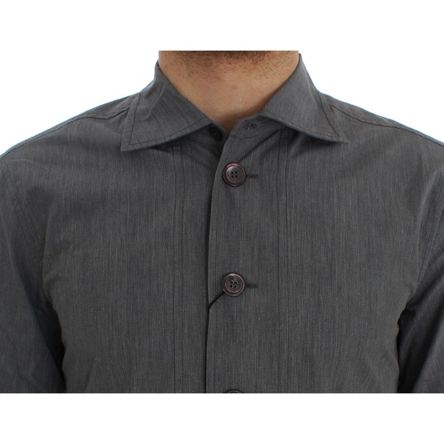 Dolce & Gabbana Elegant Gray Cotton Dress Shirt gray-cotton-formal-dress-button-shirt