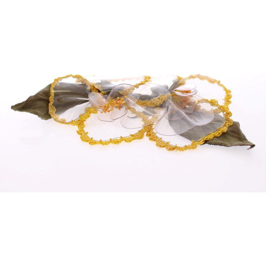 Dolce & Gabbana Exquisite Handmade Floral Silk Brooch Brooch floral-transparent-handmade-brooch