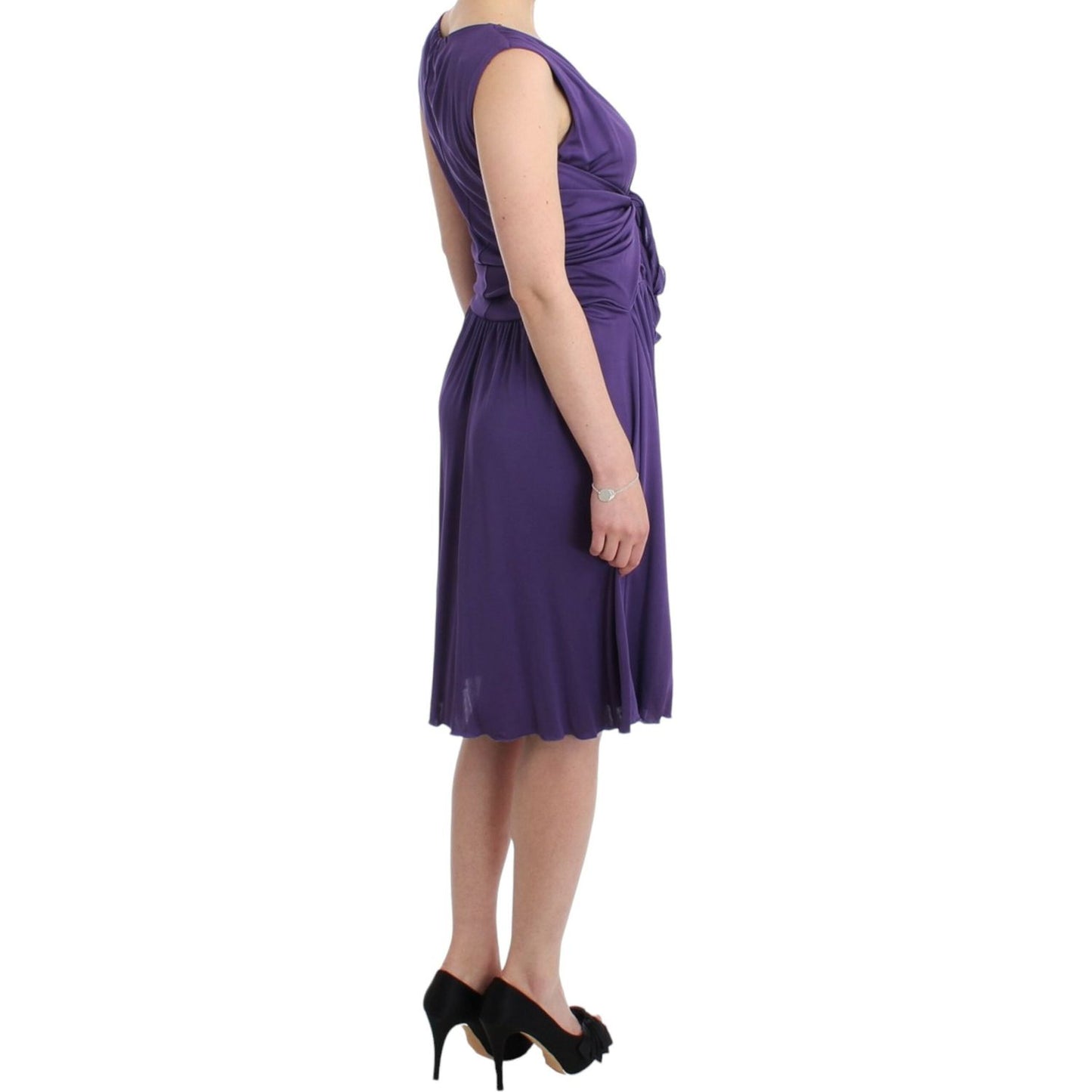 John Galliano Elegant Purple Knee-Length Jersey Dress purple-sheath-dress 6952-purple-sheath-dress-3-scaled-5cd06f56-4dc.jpg