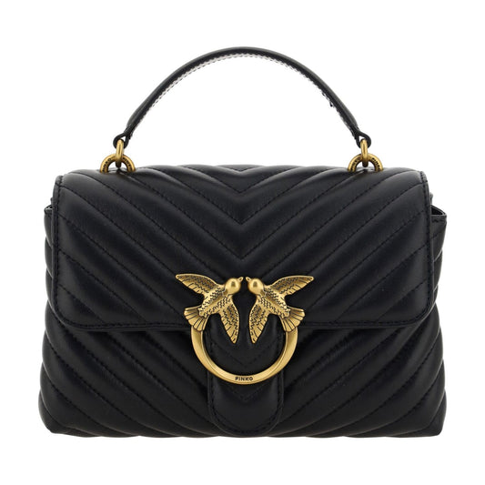 PINKO Elegant Quilted Mini Handbag Charm black-calf-leather-love-lady-mini-handbag