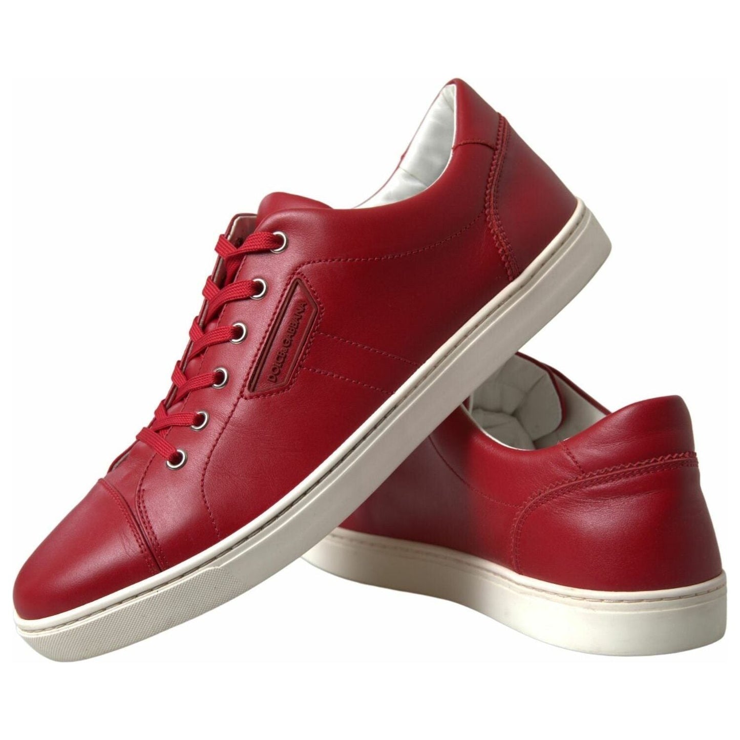 Dolce & Gabbana Elegant Red Leather Low Top Sneakers shoes-red-portofino-leather-low-top-mens-sneakers 7-scaled-8195c07b-1bb.jpg