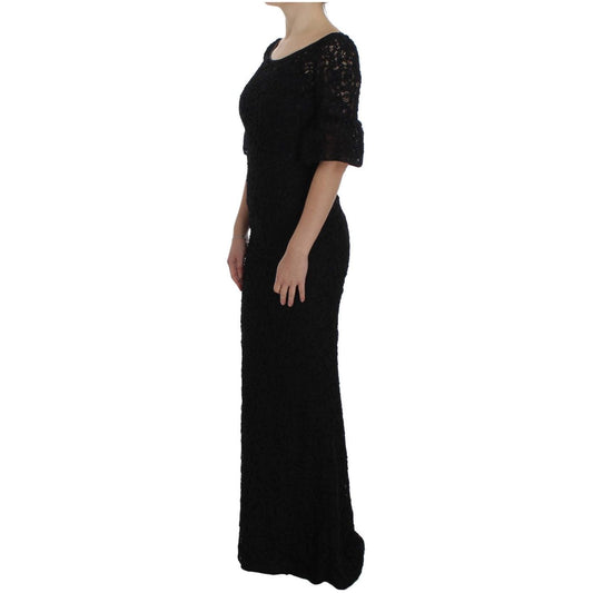 Dolce & Gabbana Elegant Black Floral Lace Maxi Dress black-floral-lace-long-bodycon-maxi-dress 71643-black-floral-lace-long-bodycon-maxi-dress-1.jpg