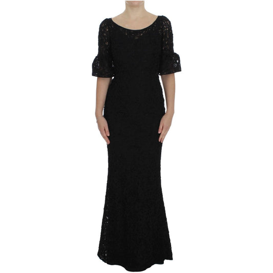 Dolce & Gabbana Elegant Black Floral Lace Maxi Dress black-floral-lace-long-bodycon-maxi-dress 71643-black-floral-lace-long-bodycon-maxi-dress.jpg