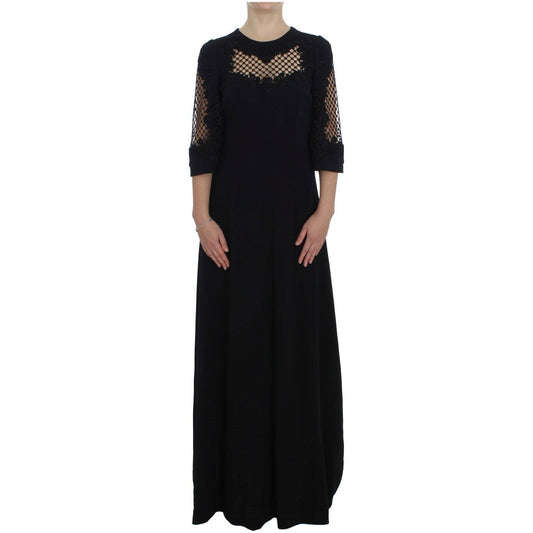 Dolce & Gabbana Elegant Black Wool Cutout Maxi Dress black-ricamo-wool-stretch-maxi-dress 72014-black-ricamo-wool-stretch-maxi-dress.jpg