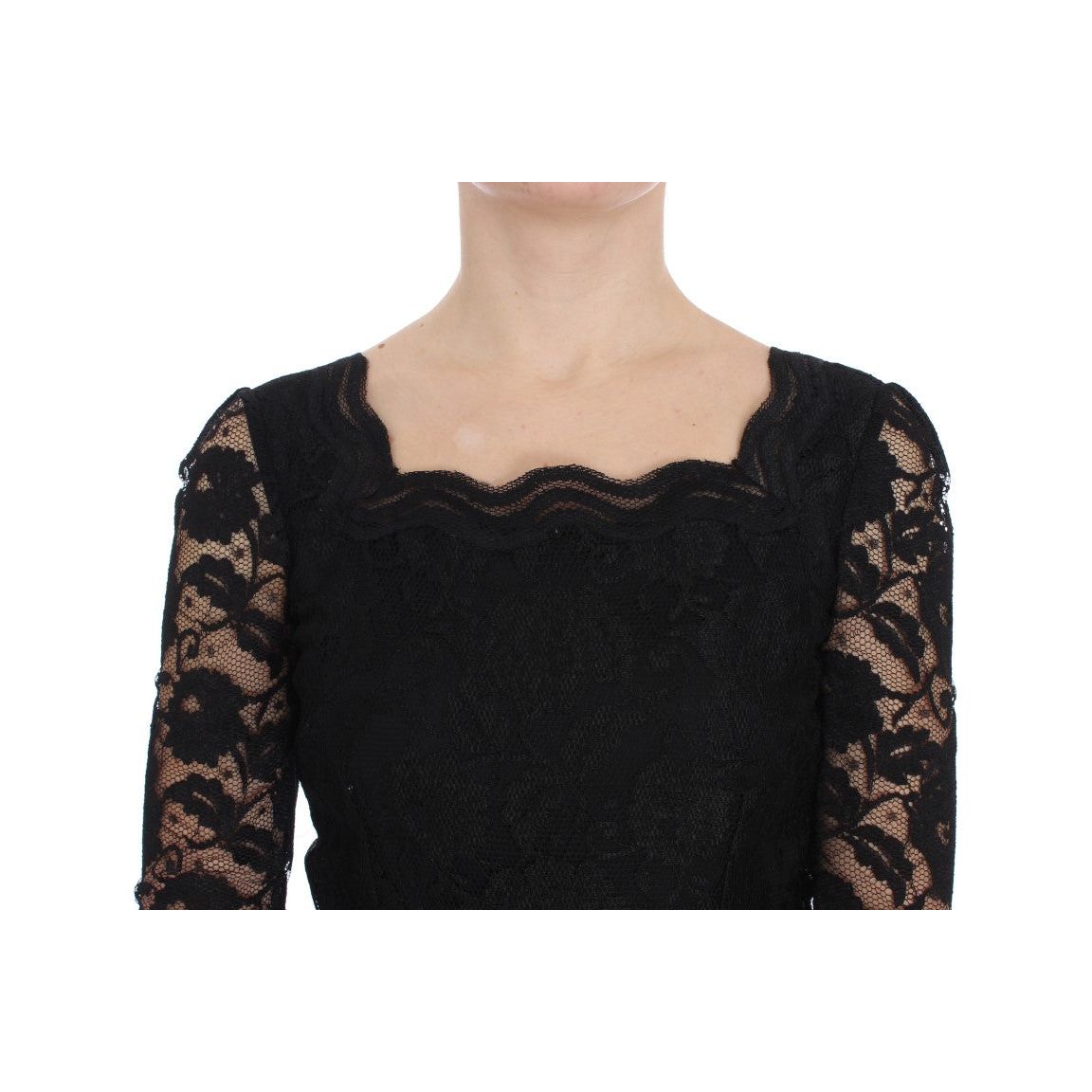 Dolce & Gabbana Elegant Black Floral Lace Maxi Dress black-floral-lace-long-ball-maxi-dress 72034-black-floral-lace-long-ball-maxi-dress-4.jpg